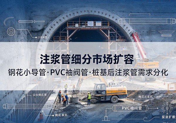 曾都注浆管细分市场扩容，隧道钢花小导管、PVC 袖阀管、桩基后注浆管需求分化